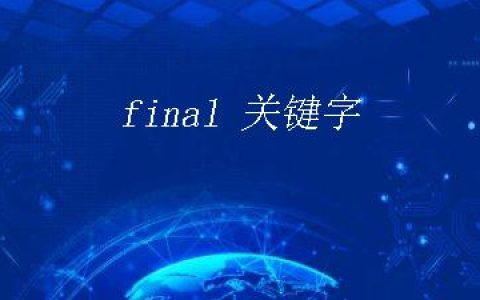 final 关键字