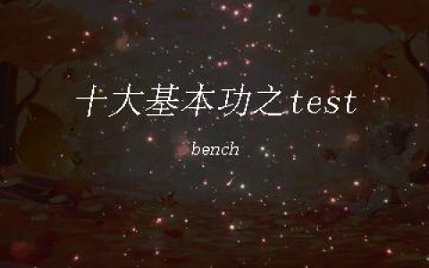 十大基本功之testbench