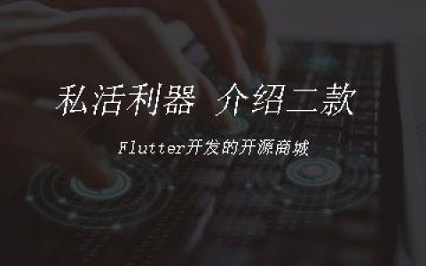 私活利器 介绍二款 Flutter开发的开源商城